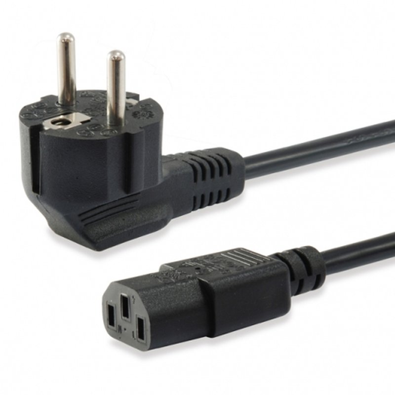 Equip 112121 cable de transmisión Negro 3 m Enchufe tipo F C13 acoplador