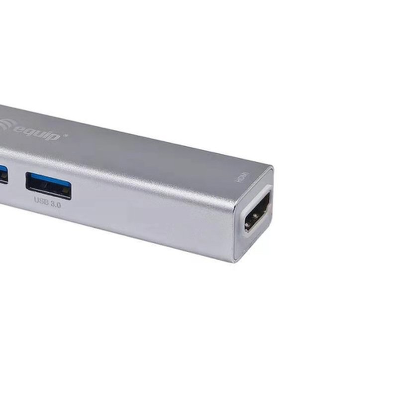 Equip 133480 base para portátil y replicador de puertos USB 3.2 Gen 1 (3.1 Gen 1) Type-C Plata - Imagen 7