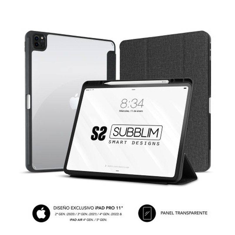 FUNDA TABLET SUBBLIM SHOCK CASE IPAD PRO CLEAR 11" (2¬ 3¬ 4¬ GEN) FUNDA TABLET SUBBLIM SHOCK CASE IPAD PRO CLEAR 11" (2¬ 3¬ 4¬ GEN) - Imagen 2