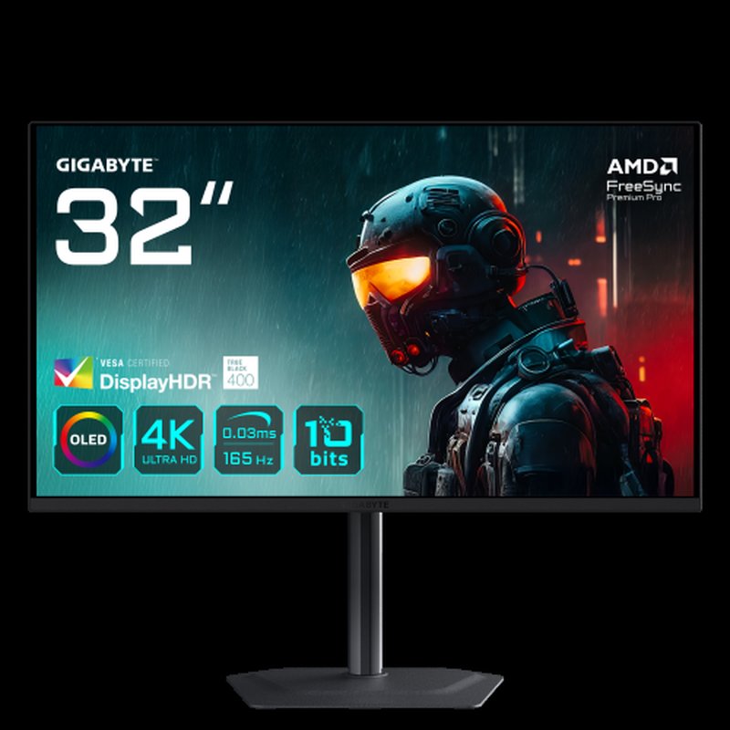 MONITOR GAMING GIGABYTE MO32U 31.5 4K UHD 165Hz OLED MONITOR GAMING GIGABYTE MO32U 31.5 4K UHD 165Hz OLED