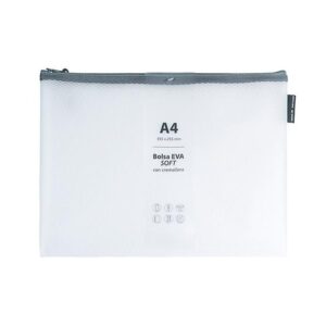 GRAFOPLAS Bolsa Zipper Eva mate A4 blanco