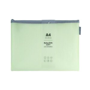 GRAFOPLAS Bolsa Zipper Eva mate A4 mint soft