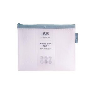 GRAFOPLAS Bolsa Zipper Eva mate A5 rosa soft