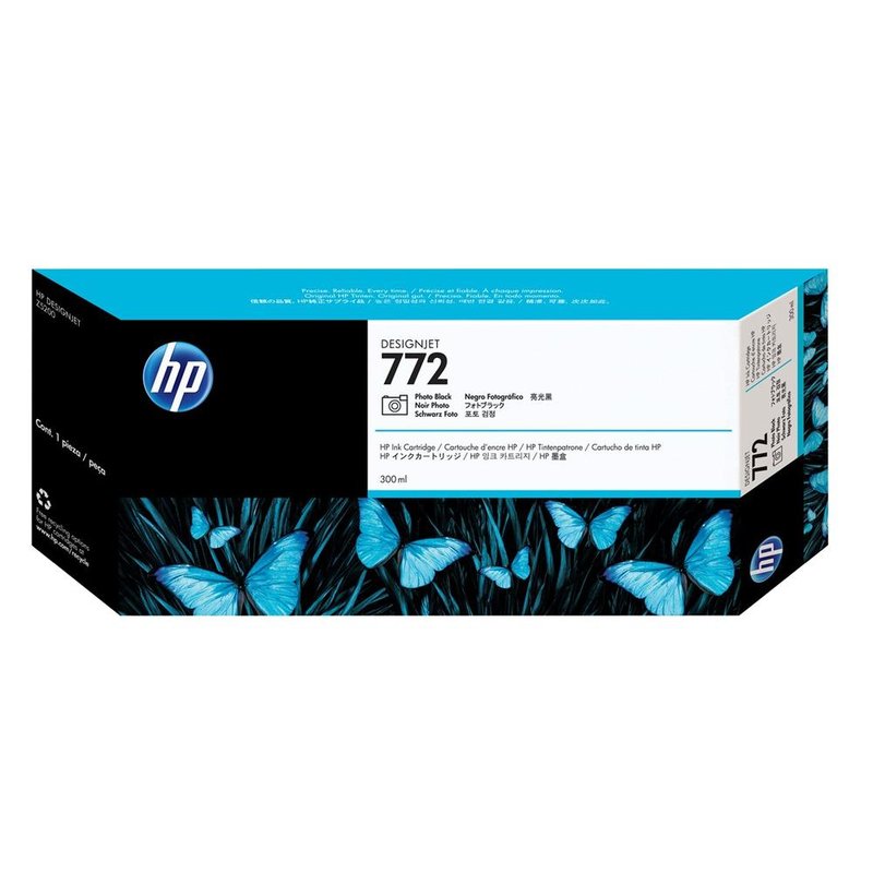 HP Cartucho de tinta DesignJet 772 negro fotográfico de 300 ml