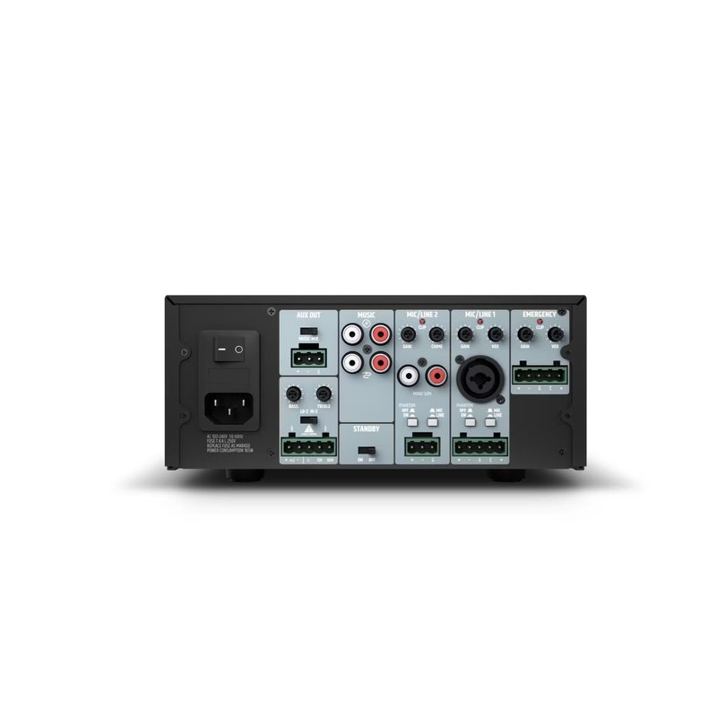 LD SYSTEMS INTEGRATION SERIE IMA (LDIMA120) INSTALLATION MIXING AMPLIFIER 120W 4 OHMS /100V/70V WARRANTY 5 YEARS (PU6) - Imagen 4