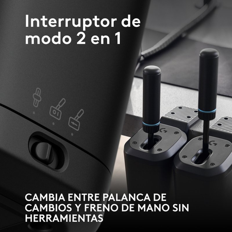 Logitech 941-000245 mando y volante Negro USB Shifter + Handbrake Analógico PC, PlayStation 4, PlayStation 5, Xbox One, Xbox Series S, Xbox Series X Logitech 941-000245 mando y volante Negro USB Shifter + Handbrake Analógico PC, PlayStation 4, PlayStation 5, Xbox One, Xbox Series S, Xbox Series X - Imagen 8
