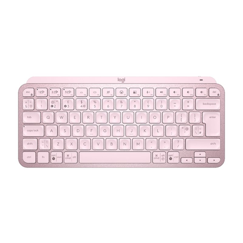 Logitech MX Keys Mini teclado RF Wireless + Bluetooth QWERTY Inglés Rosa