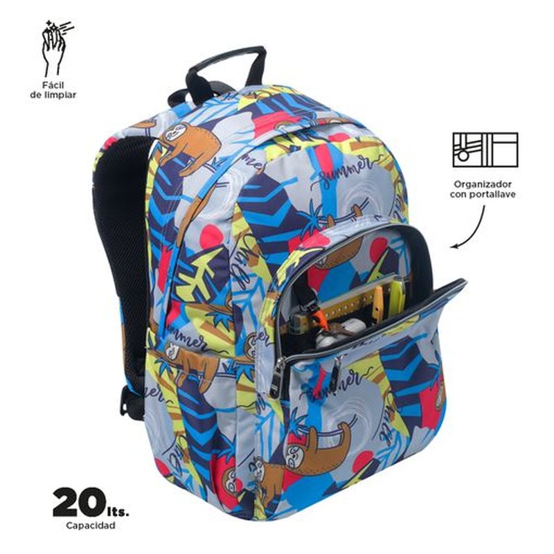MOCHILA ACUARELES LAZEL (33 X 44 X 14) - 20L TOTTO MA04ECO021-2416N-6YB MOCHILA ACUARELES LAZEL (33 X 44 X 14) - 20L TOTTO MA04ECO021-2416N-6YB - Imagen 5