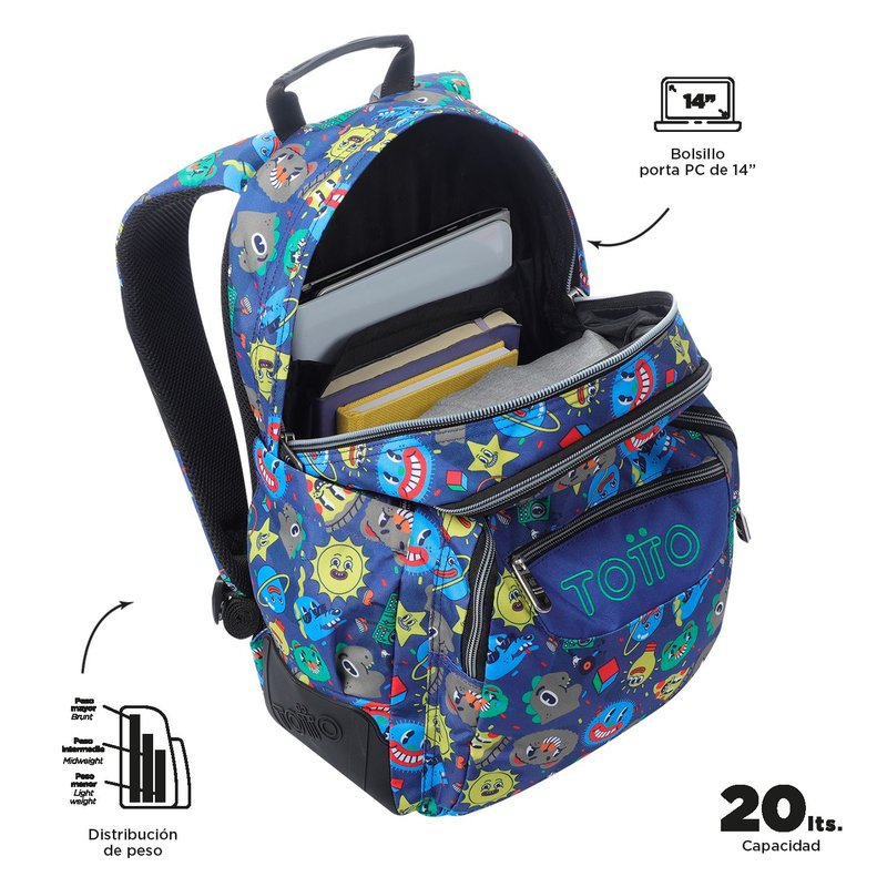 MOCHILA RAYOL TELLO (33 X 44 X 13,5) - 19,6L TOTTO MA04ECO002-2416N-8JZ MOCHILA RAYOL TELLO (33 X 44 X 13,5) - 19,6L TOTTO MA04ECO002-2416N-8JZ - Imagen 3