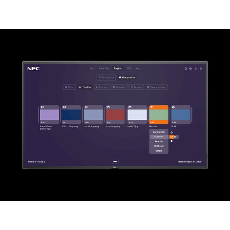 NEC MultiSync M431-MPi4 109,2 cm (43") LCD 500 cd / m² 4K Ultra HD Negro Procesador incorporado 24/7 NEC MultiSync M431-MPi4 109,2 cm (43") LCD 500 cd / m² 4K Ultra HD Negro Procesador incorporado 24/7