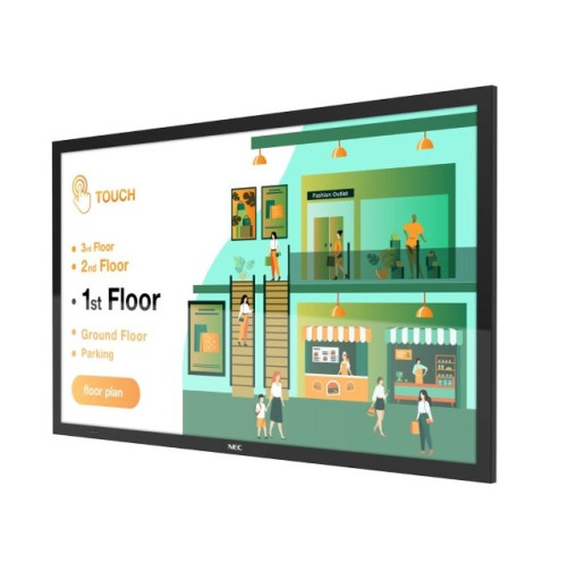 NEC MultiSync M491 Pantalla plana para señalización digital 124,5 cm (49") LCD 500 cd / m² 4K Ultra HD Negro Pantalla táctil - Imagen 2