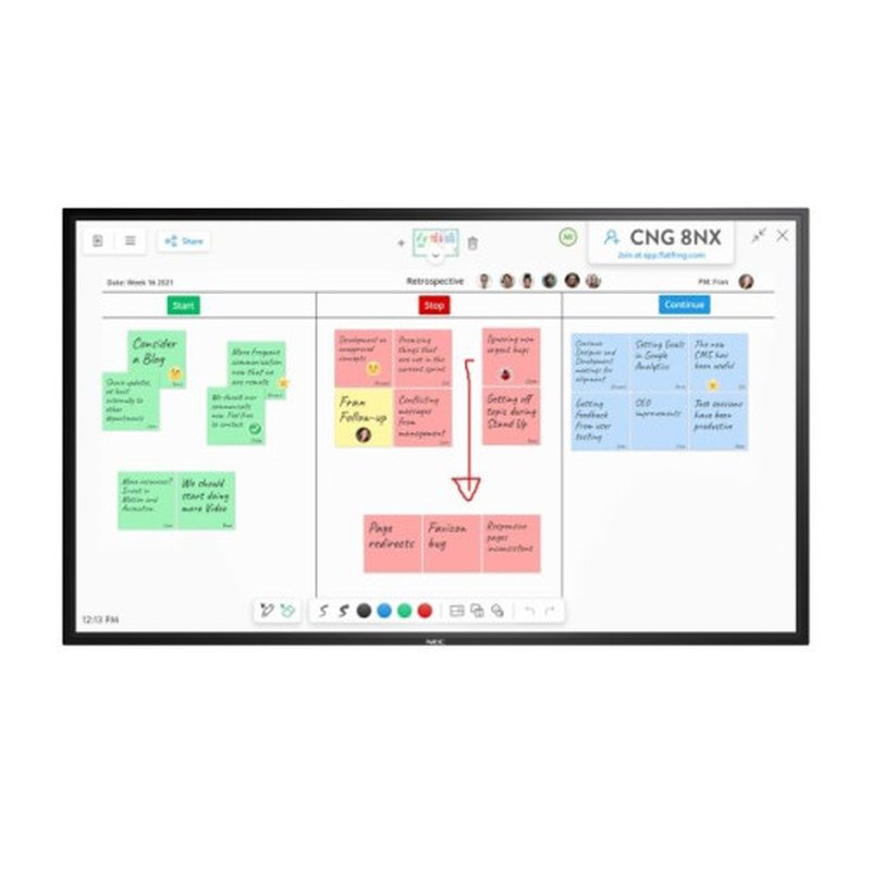 NEC MultiSync M751 IGB pizarra blanca interactiva 190,5 cm (75") 3840 x 2160 Pixeles Pantalla táctil Negro - Imagen 2