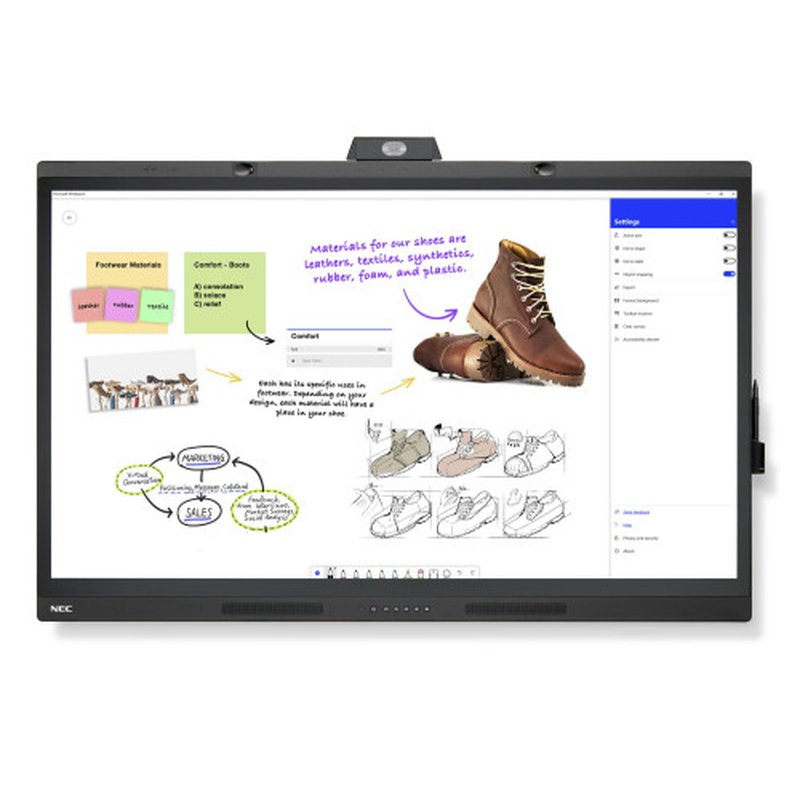 NEC WD551 pizarra blanca interactiva 139,7 cm (55") 3840 x 2160 Pixeles Pantalla táctil - Imagen 3