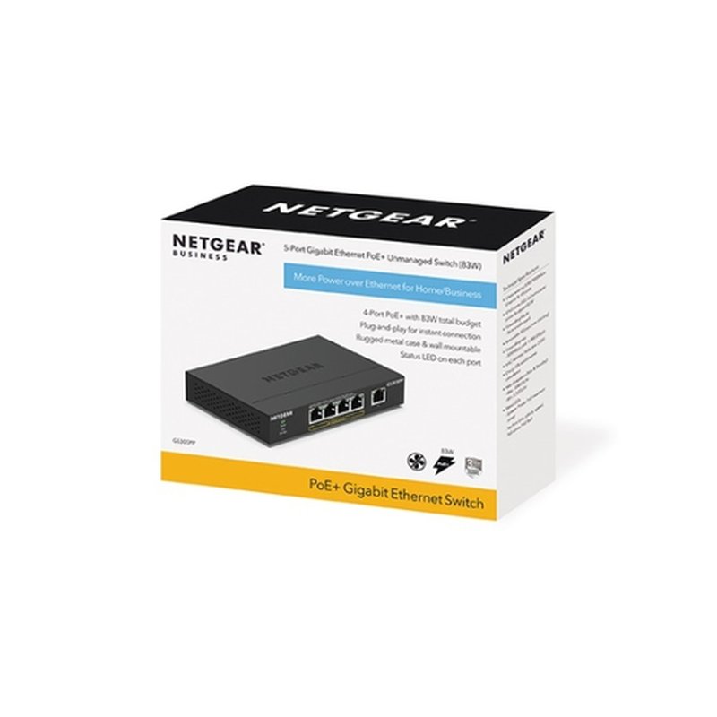 NETGEAR GS305PP No administrado Gigabit Ethernet (10/100/1000) Energía sobre Ethernet (PoE) Negro - Imagen 6