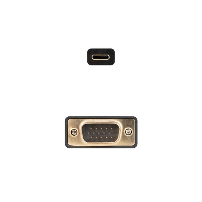 Nanocable Cable Conversor USB-C/M a VGA/M, 1.8 m, Negro - Imagen 3