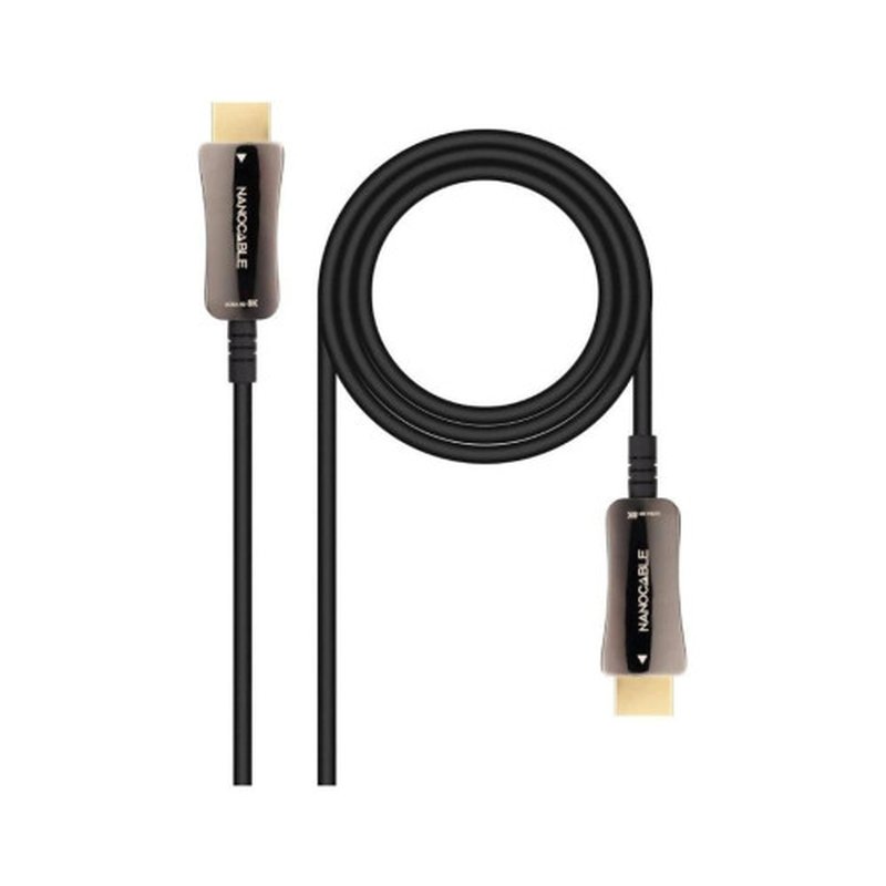 Nanocable Cable HDMI V2.1 AOC 8K@60Hz 4K@120Hz 48Gbps A/M-A/M, Negro, 15 m