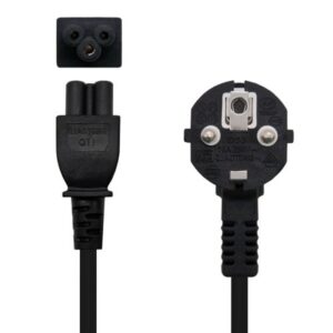 Nanocable Cable de Alimentación Trébol, CEE7 acodado/M-C5/H, Negro, 2 m Nanocable Cable de Alimentación Trébol, CEE7 acodado/M-C5/H, Negro, 2 m