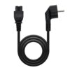 Nanocable Cable de Alimentación Trébol, CEE7 acodado/M-C5/H, Negro, 3 m Nanocable Cable de Alimentación Trébol, CEE7 acodado/M-C5/H, Negro, 3 m