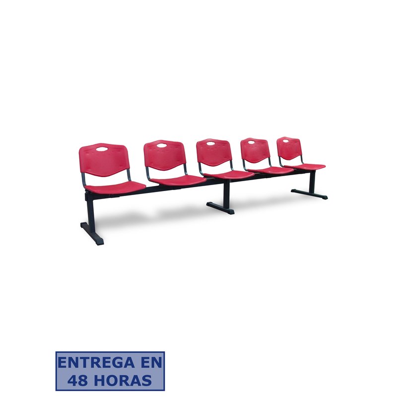 PIQUERAS Y CRESPO Bancada Iso plastic 5 plazas PVC color rojo ¡Ultimas unidades!!