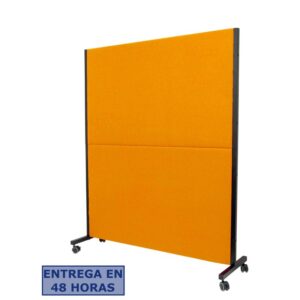PIQUERAS Y CRESPO Biombo Valdeganga bali naranja con ruedas con freno
