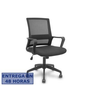 PIQUERAS Y CRESPO FOROL Silla Ergo535 negra basculante respaldo malla negro asiento tela negro ruedas nailon