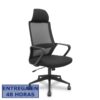 PIQUERAS Y CRESPO FOROL Silla Pro534 negra respaldo malla negro asiento tela negro base piramidal negra ruedas nailon