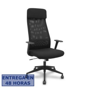 PIQUERAS Y CRESPO FOROL Silla Pro536 basculante tela negra brazos fijos