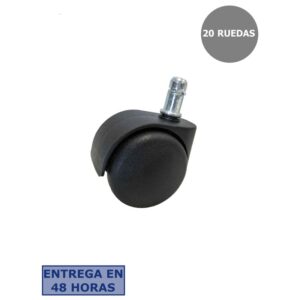 PIQUERAS Y CRESPO Kit de 20 ruedas de nailon de 50 mm perno 11 mm.