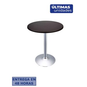 PIQUERAS Y CRESPO Mesa de vending Altarejos base cromada y tablero 60cm negro ¡Ultimas unidades!!