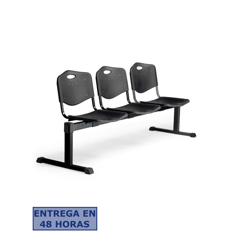 PIQUERAS Y CRESPO NOWY STYL Bancada Iso plastic 3 plazas PVC color negro