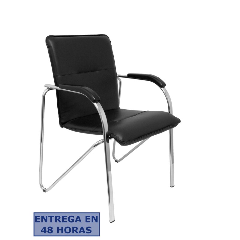 PIQUERAS Y CRESPO NOWY STYL Pack 2 sillas Samba similpiel negro estructura cromada PIQUERAS Y CRESPO NOWY STYL Pack 2 sillas Samba similpiel negro estructura cromada