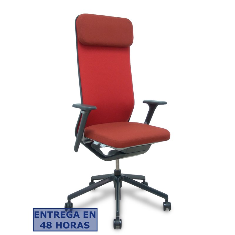 PIQUERAS Y CRESPO NOWY STYL Silla YouTeam traslack Step rojo brazos 4D, base alum cabecero