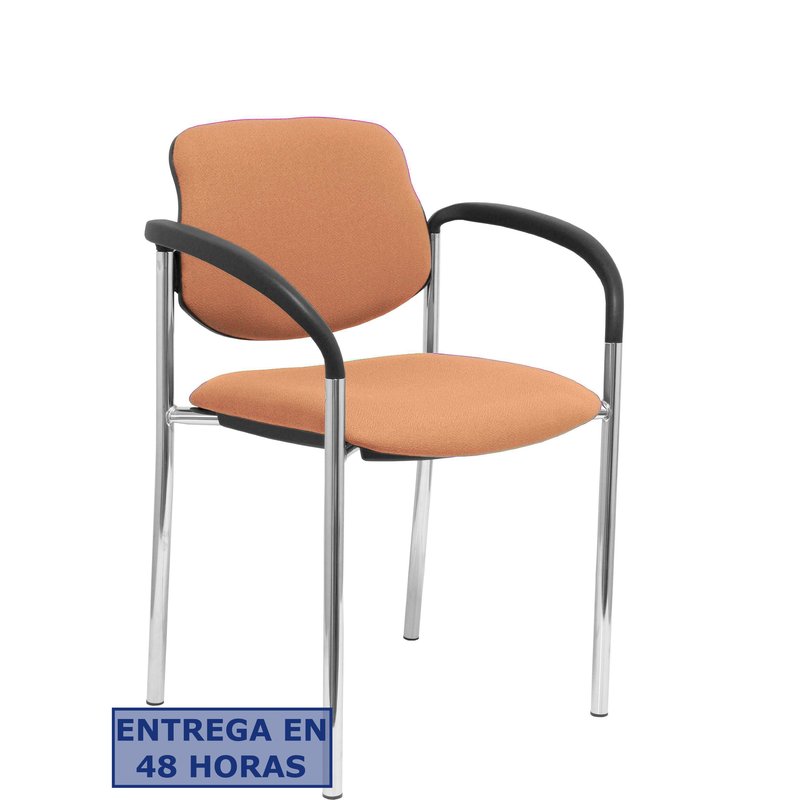 PIQUERAS Y CRESPO NOWY STYL Silla fija Styl bali marron chasis cromo con brazos