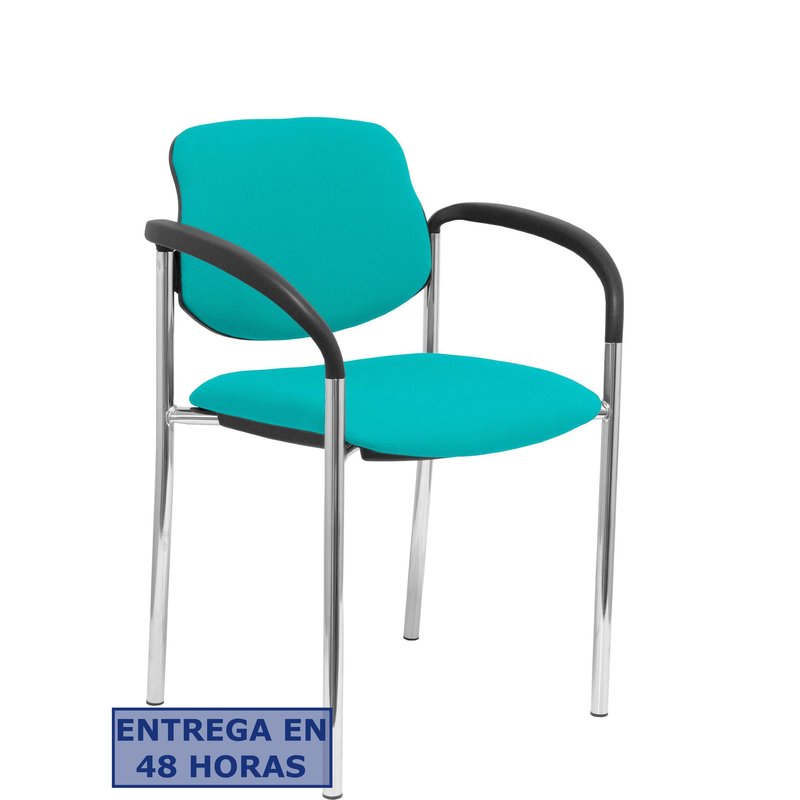 PIQUERAS Y CRESPO NOWY STYL Silla fija Styl bali turquesa chasis cromo con brazos