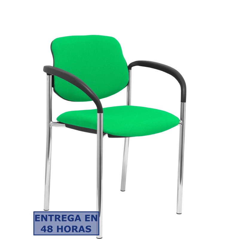 PIQUERAS Y CRESPO NOWY STYL Silla fija Styl bali verde chasis cromo con brazos