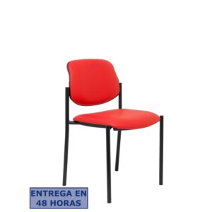 PIQUERAS Y CRESPO NOWY STYL Silla fija Styl similpiel rojo chasis negro