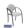 PIQUERAS Y CRESPO Pack 2 sillas Hellin chasis negro bali gris claro PIQUERAS Y CRESPO Pack 2 sillas Hellin chasis negro bali gris claro