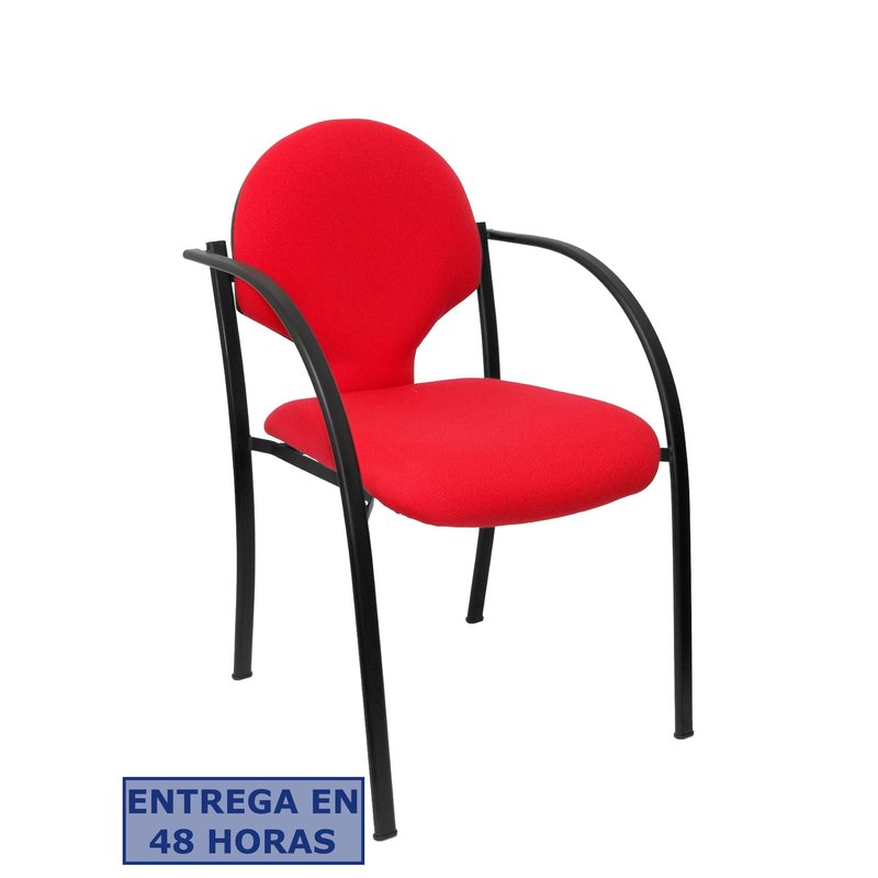 PIQUERAS Y CRESPO Pack 2 sillas Hellin chasis negro bali rojo PIQUERAS Y CRESPO Pack 2 sillas Hellin chasis negro bali rojo