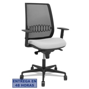 PIQUERAS Y CRESPO Silla Alares sincro malla negra bali gris claro brazo regulable