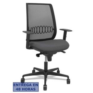 PIQUERAS Y CRESPO Silla Alares sincro malla negra bali gris oscuro brazo regulable