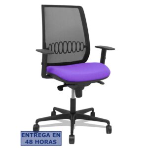 PIQUERAS Y CRESPO Silla Alares sincro malla negra bali lila brazo regulable