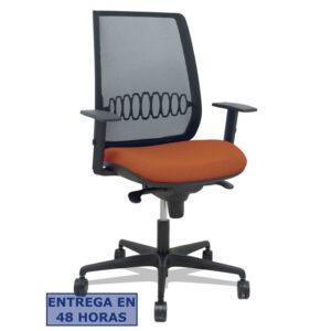 PIQUERAS Y CRESPO Silla Alares sincro malla negra bali marron brazo regulable