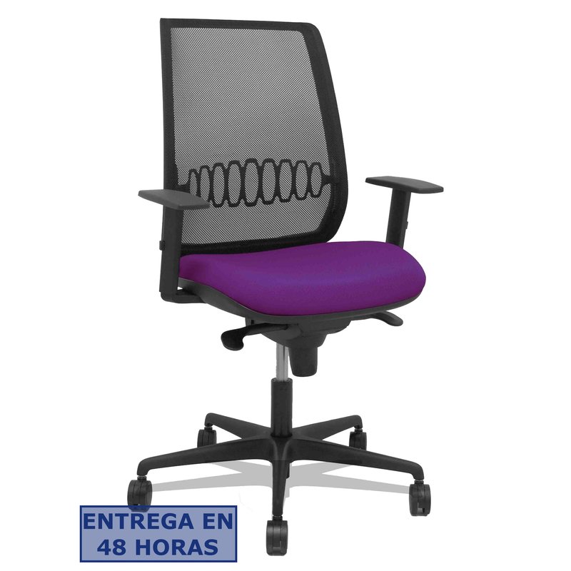 PIQUERAS Y CRESPO Silla Alares sincro malla negra bali morado brazo regulable