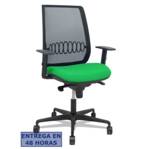 PIQUERAS Y CRESPO Silla Alares sincro malla negra bali verde brazo regulable