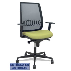 PIQUERAS Y CRESPO Silla Alares sincro malla negra bali verde oliva brazo regulable