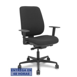 PIQUERAS Y CRESPO Silla Alares traslack tapizada bali negro brazo regulable