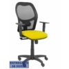 PIQUERAS Y CRESPO Silla Alocen malla negra asiento bali amarillo brazos regulables