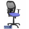 PIQUERAS Y CRESPO Silla Alocen malla negra asiento bali azul claro brazos regulables