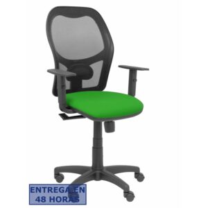 PIQUERAS Y CRESPO Silla Alocen malla negra asiento bali verde brazos regulables