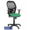 PIQUERAS Y CRESPO Silla Alocen malla negra asiento bali verde esmeralda brazos regulables